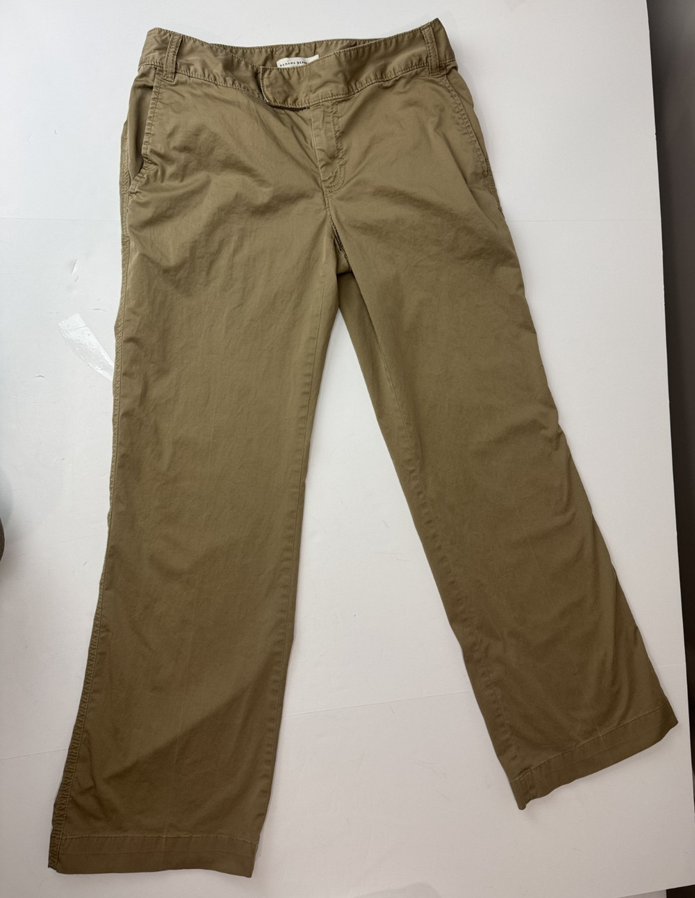 Vintage 2006 Banana Republic Wide Leg Chino Pants Tan Y2K Low Rise Women 6
